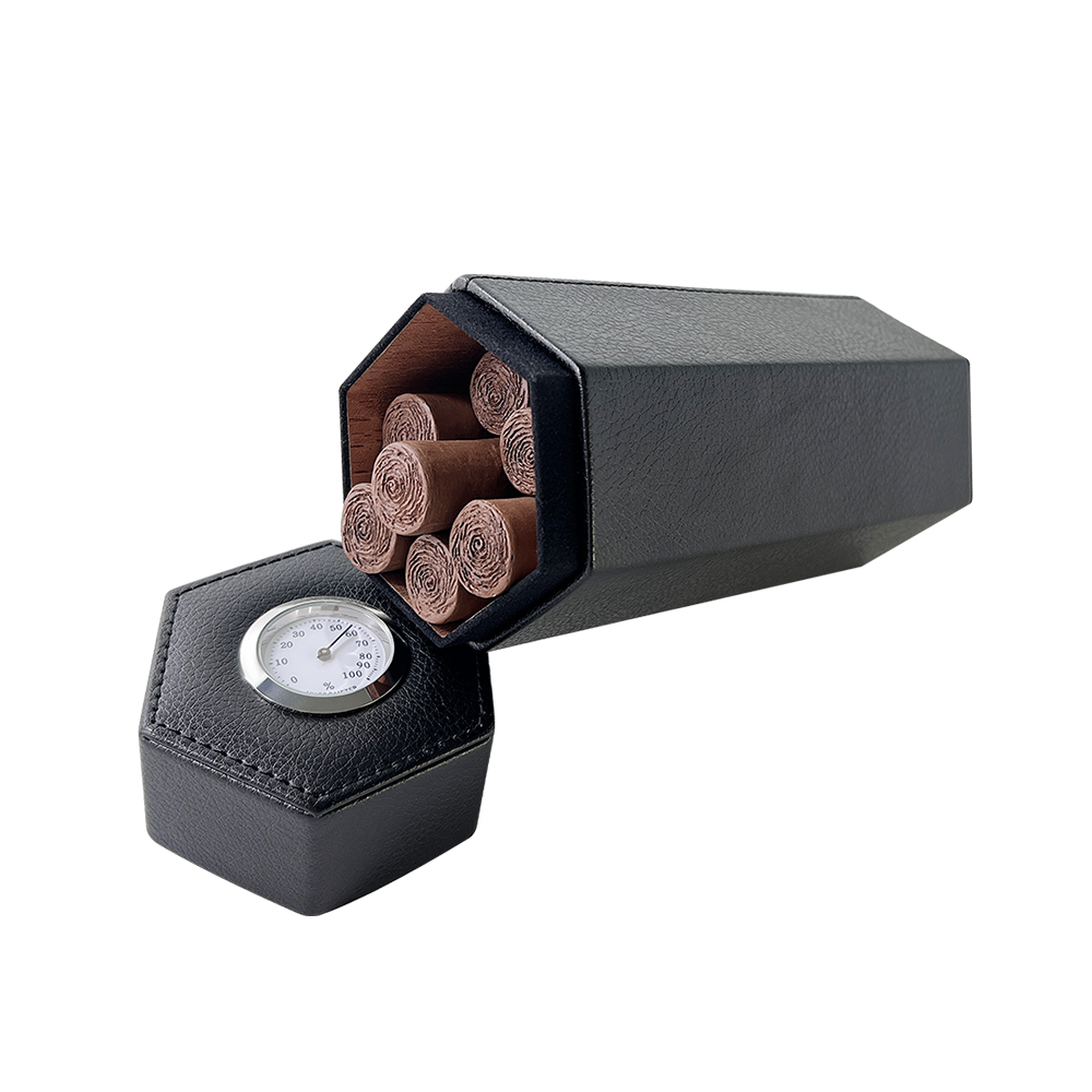 portable leather cigar gift case