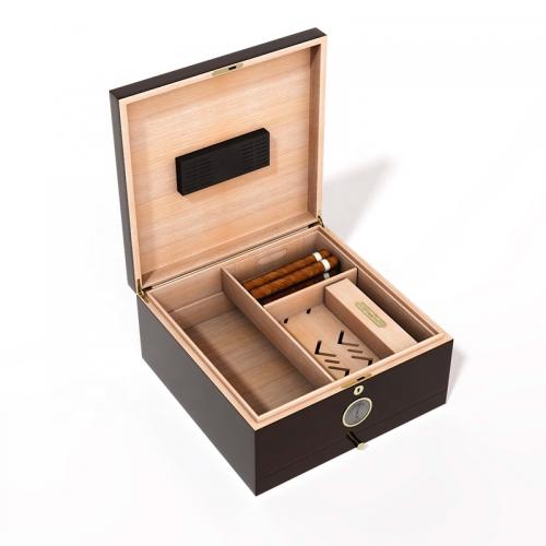 Cedar Leather Cigar Storage Box
