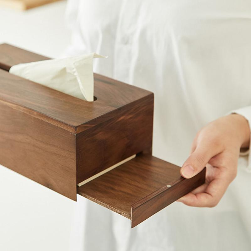 wood tissue holder	
