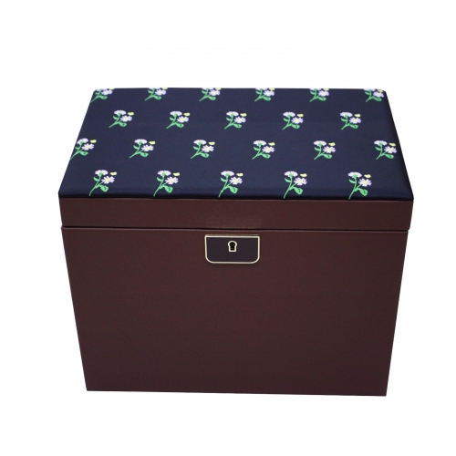 large leather jewelry box