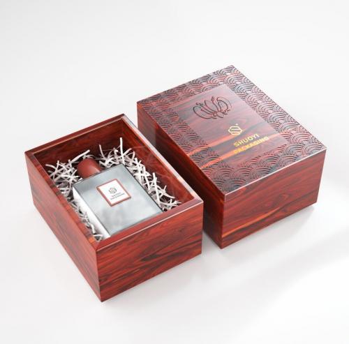 Custom Logo Luxury Perfume Wood Packaging Box Classy Wooden Perfume Storage Box