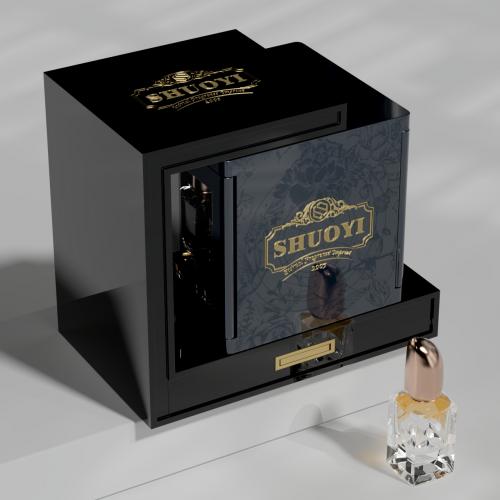 Black wooden box